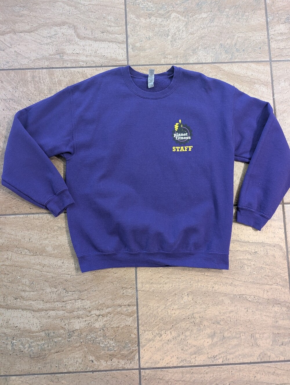 Planet Fitness Staff Purple Crew Neck Size L